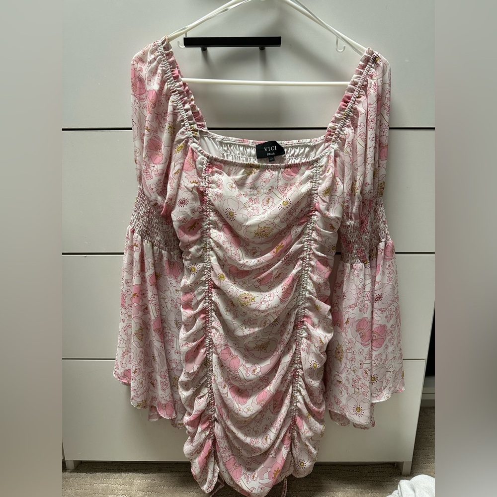 Vici Floral Ruched dress